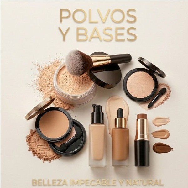 Bases de Maquillaje, Correctores y Polvos