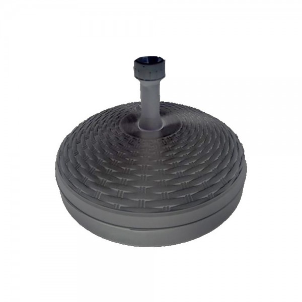 Base de parasol 20 l color: negro ø46x15cm ipae progarden (pack 3 unidades)