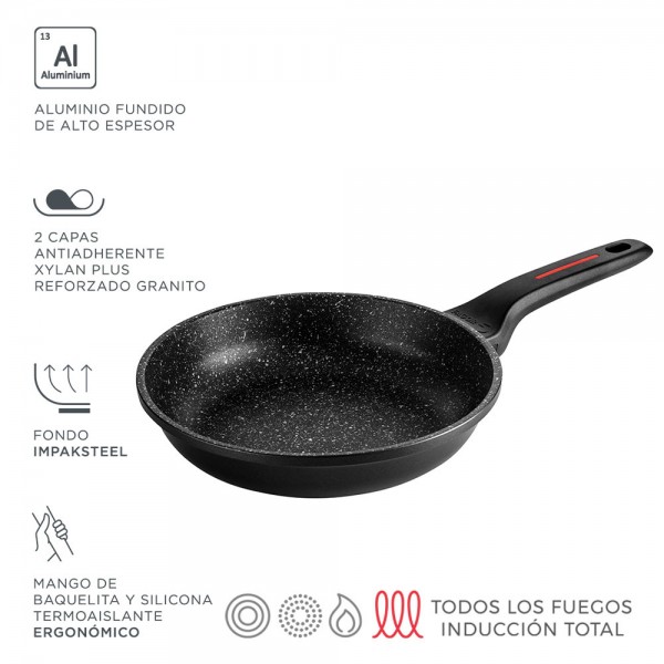 Sarten de aluminio alutherm negra ø26 cm