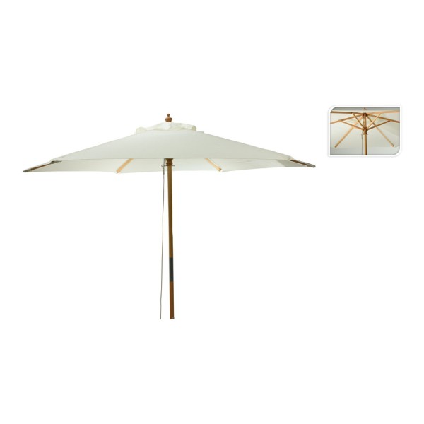Parasol ø250 cm con mango de madera