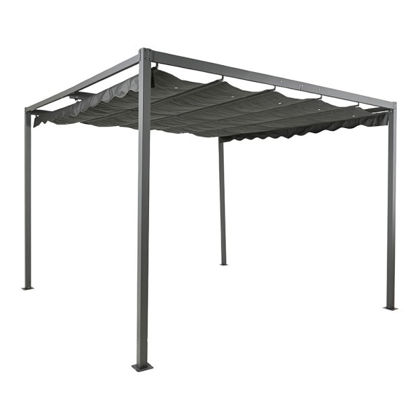 Pérgola para exterior color antracita 3 x 3 x 2,20 m