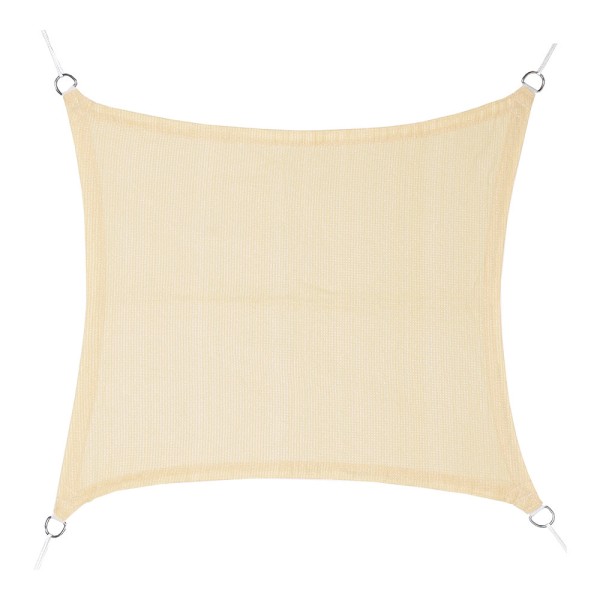 Toldo vela cuadrada beige 5 x 5 m