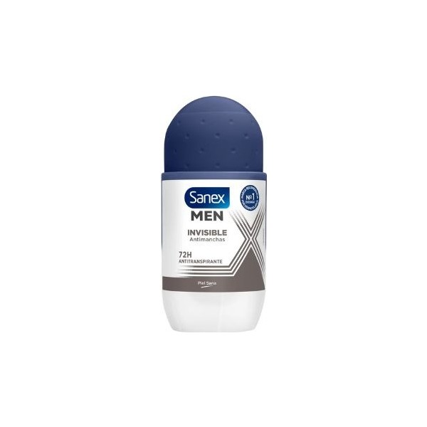 Sanex men desodorante rollon invisible antimanchas 50ml