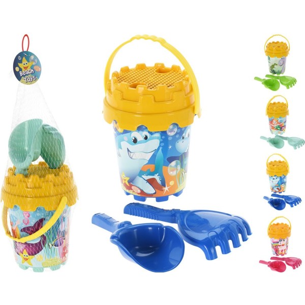 Cubo de playa 4 piezas, modelos variados