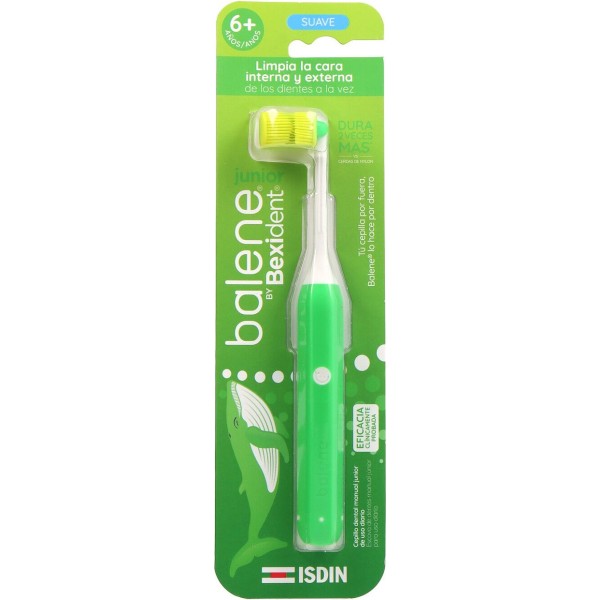 Cepillo Dental Infantil Balene Junior By Bexident Suave +6 Años Verde