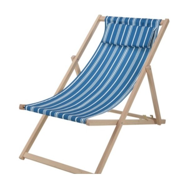 Hamaca plegable de tela y madera 97 x 56 x 85 cm