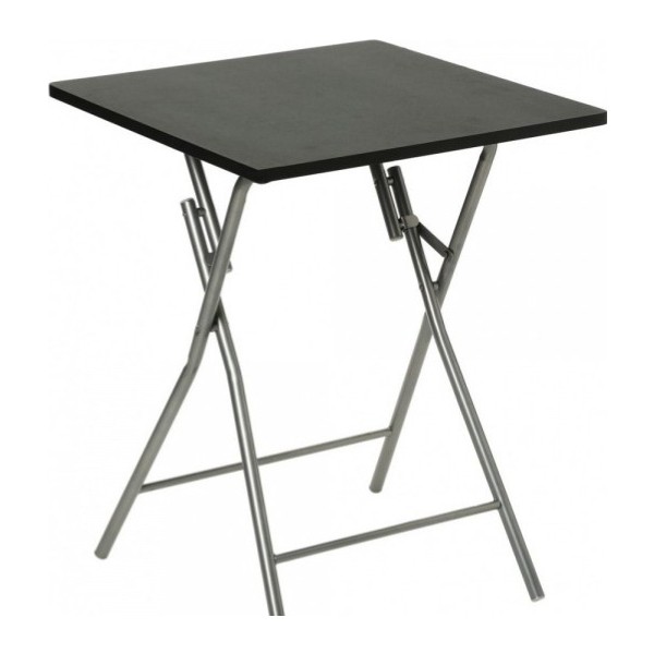 Mesa plegable negra 60x60x75cm
