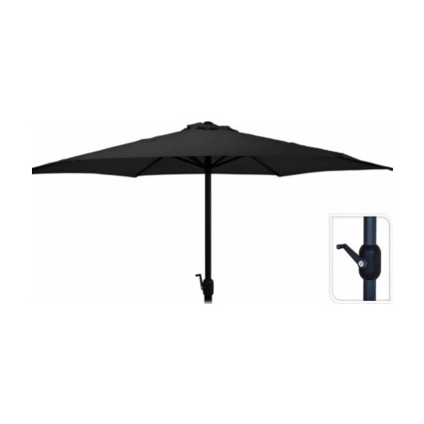 Parasol ø300cm altura maxima 248cm color: gris antracita