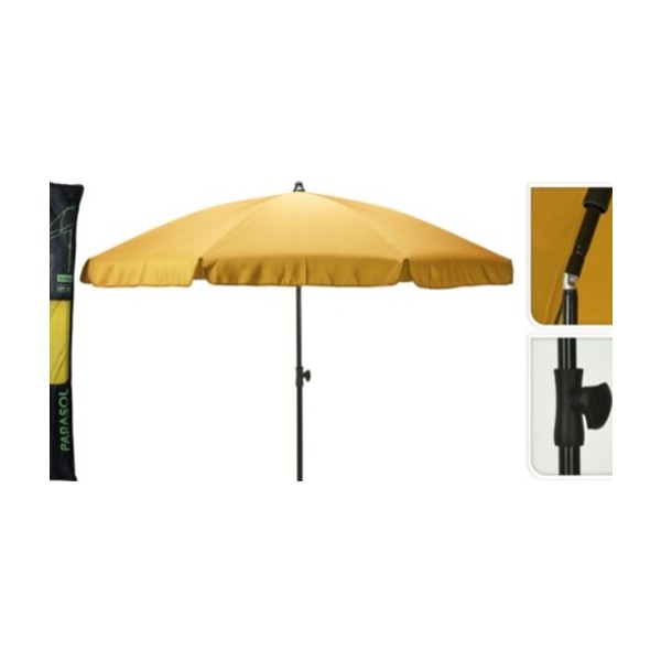 Sombrilla para jardín inclinable 200 cm amarillo