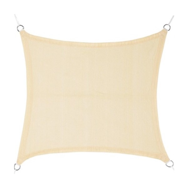 Toldo vela cuadrado beige 3,6 x 3,6 m