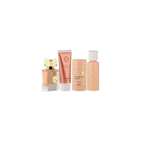 Set Armaf club denuit woman eau de parfum 55ml vaporizador + hair mist 55ml + desodorante stick 75ml + crema de manos 50ml
