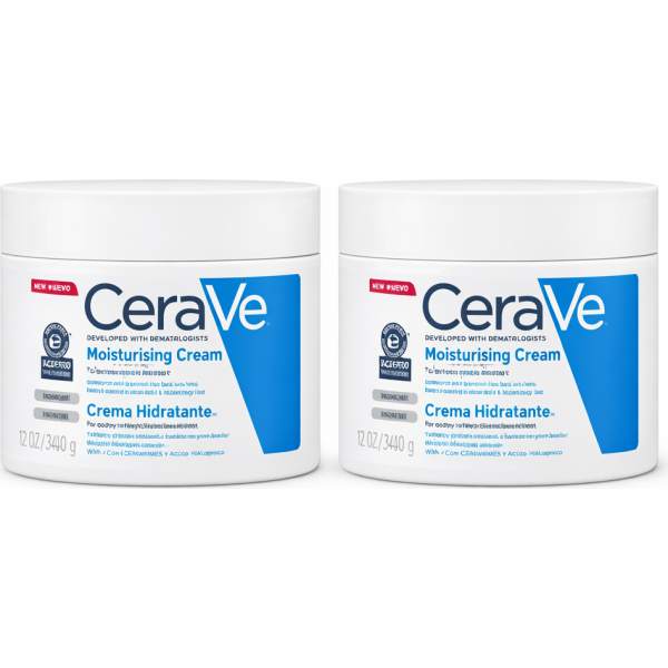 CeraVe Crema Hidratante Piel Seca 2x340 g Promo