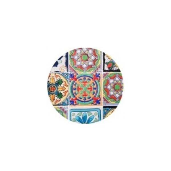Mesa metálica/mosaico plegable praga color negro para exterior ø60 x 76 cm